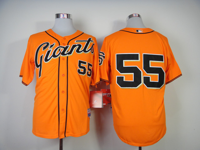Men San Francisco Giants #55 Lincecum Orange MLB Jerseys->san francisco giants->MLB Jersey